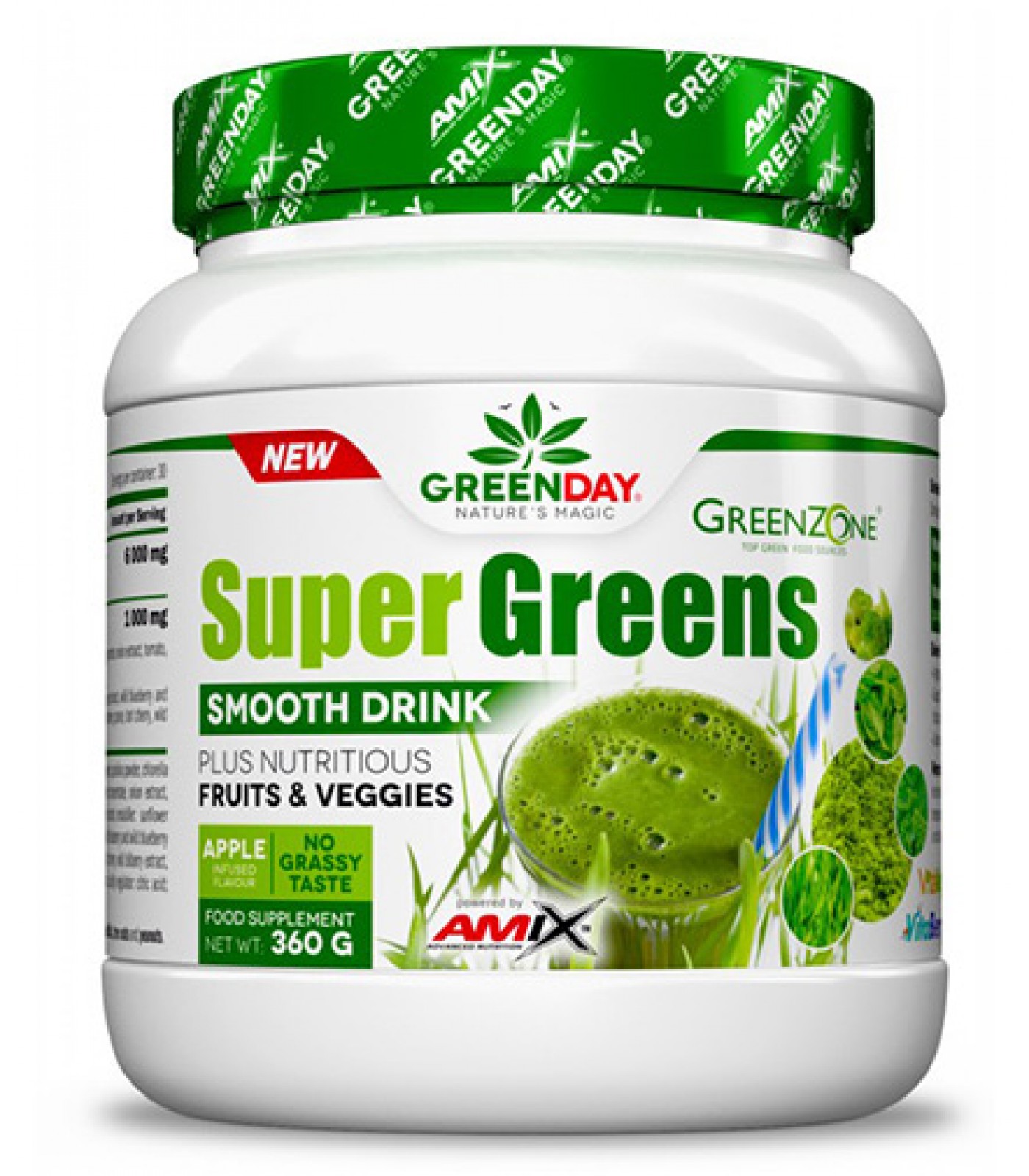 AMIX Super Greens Smooth Drink / 360гр.